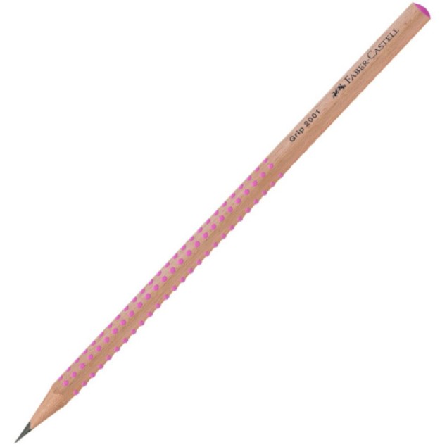 Μολύβι Faber Castell Grip 2001 Φυσικό Ξύλο Ροζ Μολύβια