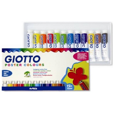 Σετ τέμπερες Giotto Poster Colours 12 τμχ