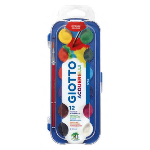 Giotto Νερομπογιά 12 Χρώματα  Νερομπογιές 