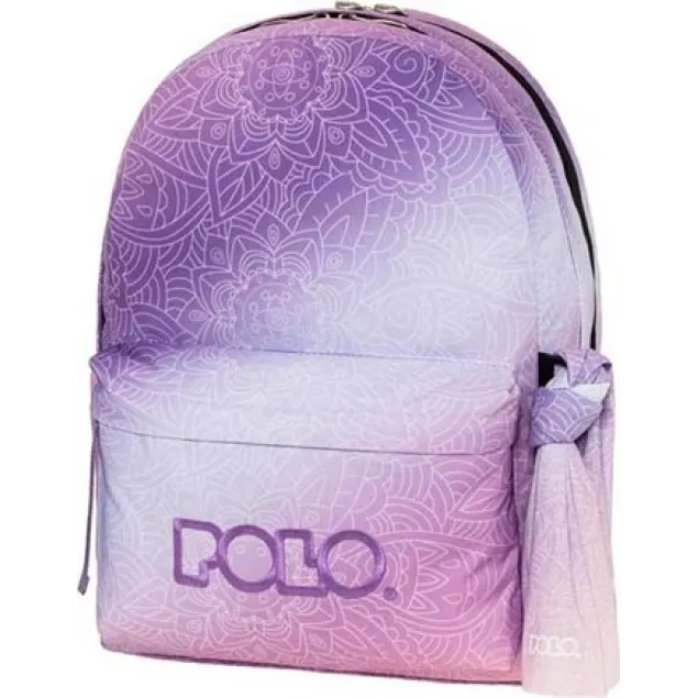 Polo Original Double Scarf Backpack Σχολική Τσάντα Πλάτης Γυμνασίου - Λυκείου polo Σχολικές Τσάντες Πλάτης για Εφήβους